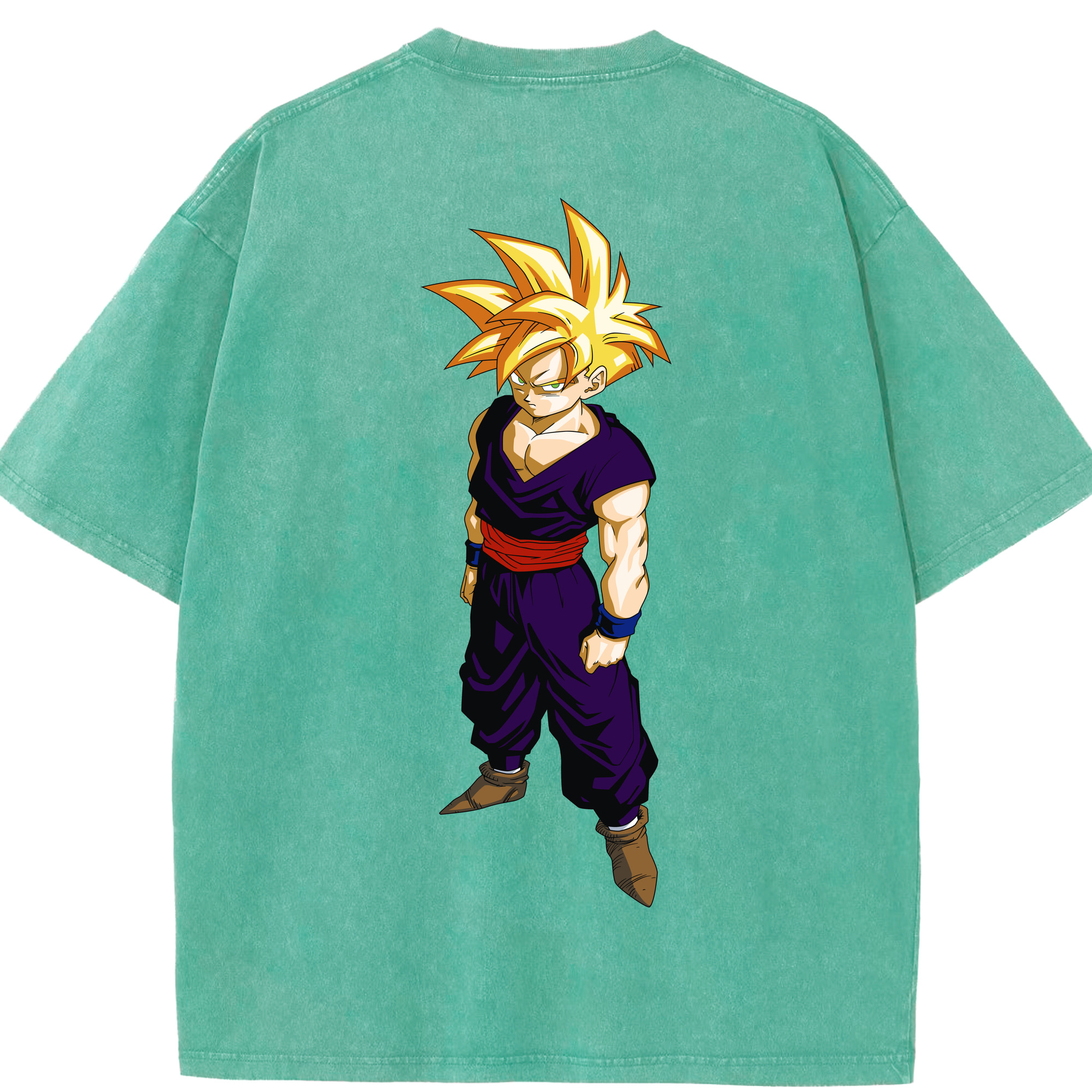 （画像用） ドラゴンボール ベジット DRAGON BALL Vegetto 綿100% ヴィンテージ風 半袖Tシャツ（背面プリント）